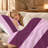 Premium Flannel Lightweight Blanket & 2 Pillow Shams Set with Purple & Pink Horizontal Stripe Bands, Ultra-Soft & Warm Cozy Bedding Set for All-Season, 60" x 80" Blanket + 2 Pillowcases Anti-Pilling & Machine Washable(Set of 3)