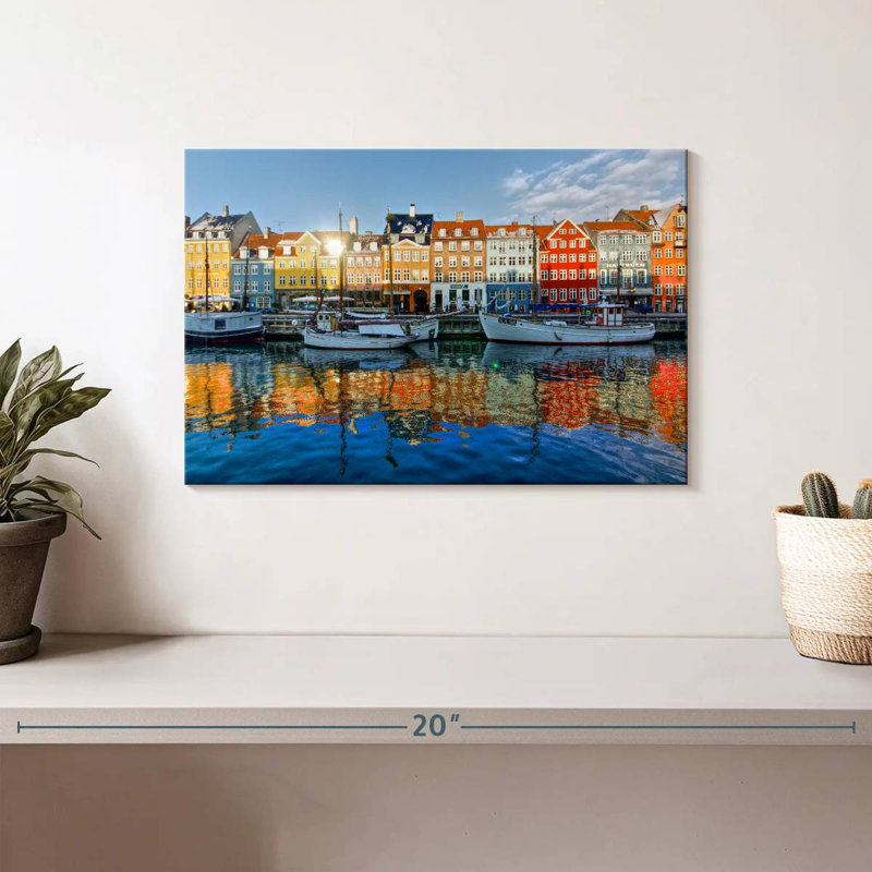 Canal Nicci Nyhavn en Europe, H 8 po x l 12 po