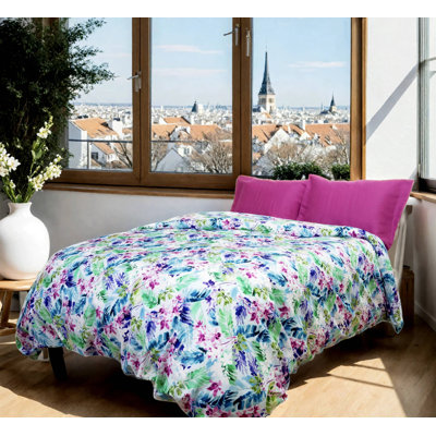 Cotton Sateen Floral Duvet Cover