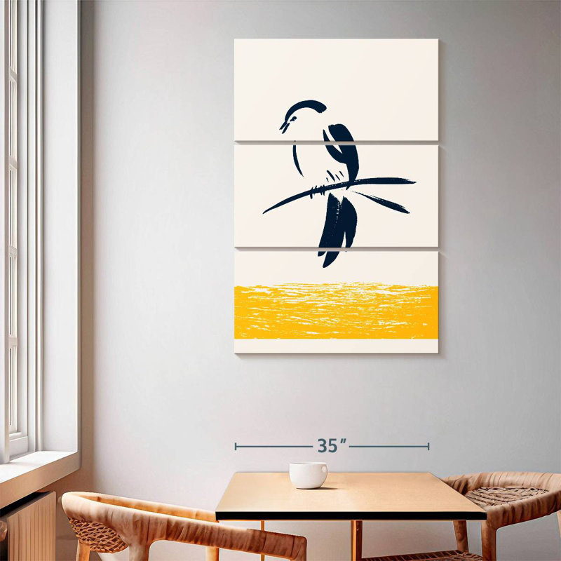 Minimalist Songbird, 65" H x 42" W