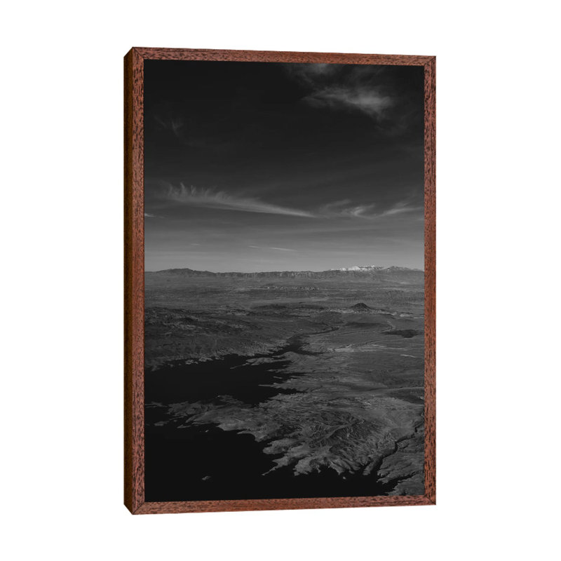 Over Las Vegas II by Bethany Young - Print on Canvas, 66.04cm H x 45.72cm W x 3.81cm D, Classic Brown Wood Framed