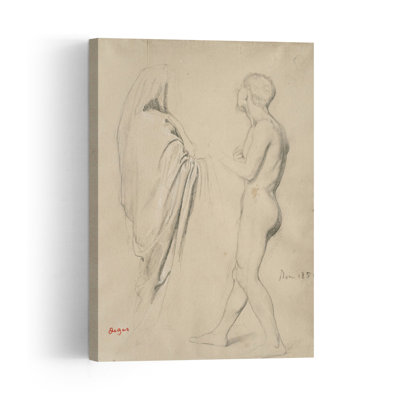 Étude pour Dante et Virgile, vers 1856-1857. Estampe d'art mural abstrait contemporain.