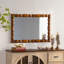 Miroir mural rétro en bois sculpté