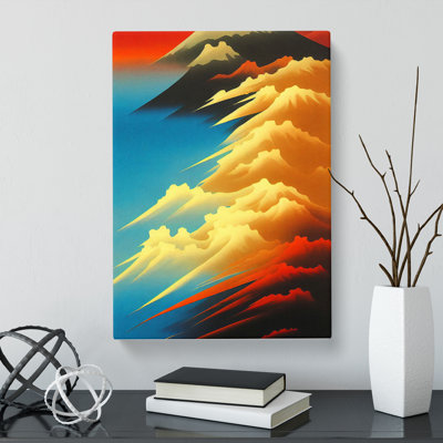 Forney Japanese Mountain Colour Field - Wrapped Canvas Print