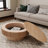 31.5" Modern Round Coffee Table With Storage Solid Wood Veneered Coffee Table Accent Tea Table-1452732521