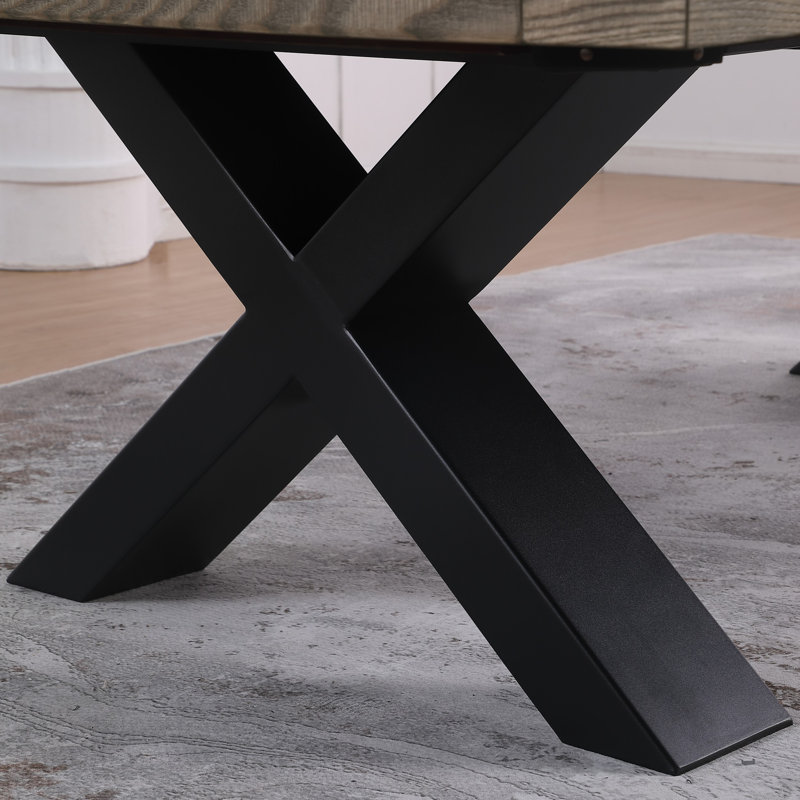 Table de billard en ardoise 8 pi Texas II avec pieds en acier, Bleu royal, Distressing Vintage Ash