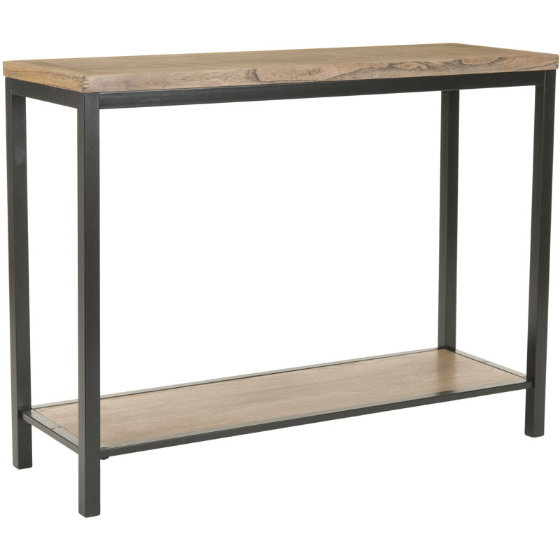 Nehru 41.3'' Solid Wood Top Console Table, Oak