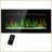 Electric Fireplace, 36” Recessed/Wall Mounted with Remote, 1500W Heater | Adjustable Flame | Black Steel-413170984