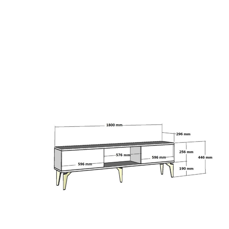 TV Stand, Silver/Anthracite