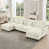 Chenille beige / blanc est en rupture de stock