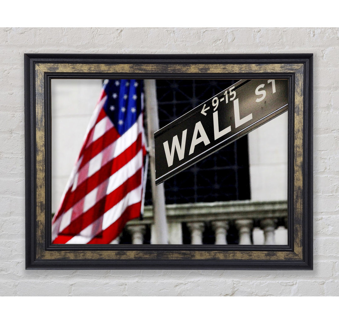 Wall Street Flag - Einzelner Bilderrahmen Kunstdrucke