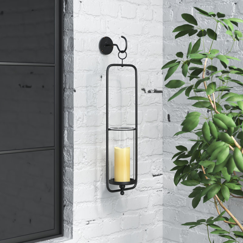 Iron Wall Sconce, 27" H x 7.9" W x 5.3" D