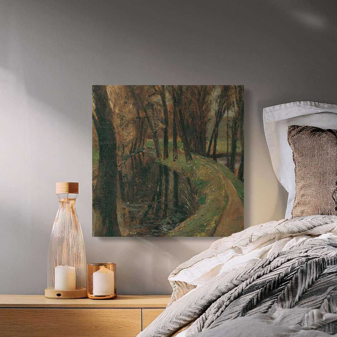 Forest Path Canvas Wall Art, Landscape Painting Print, Gallery Wrapped Canvas, Ready to Hang, Modern Home Decor, Archival Quality