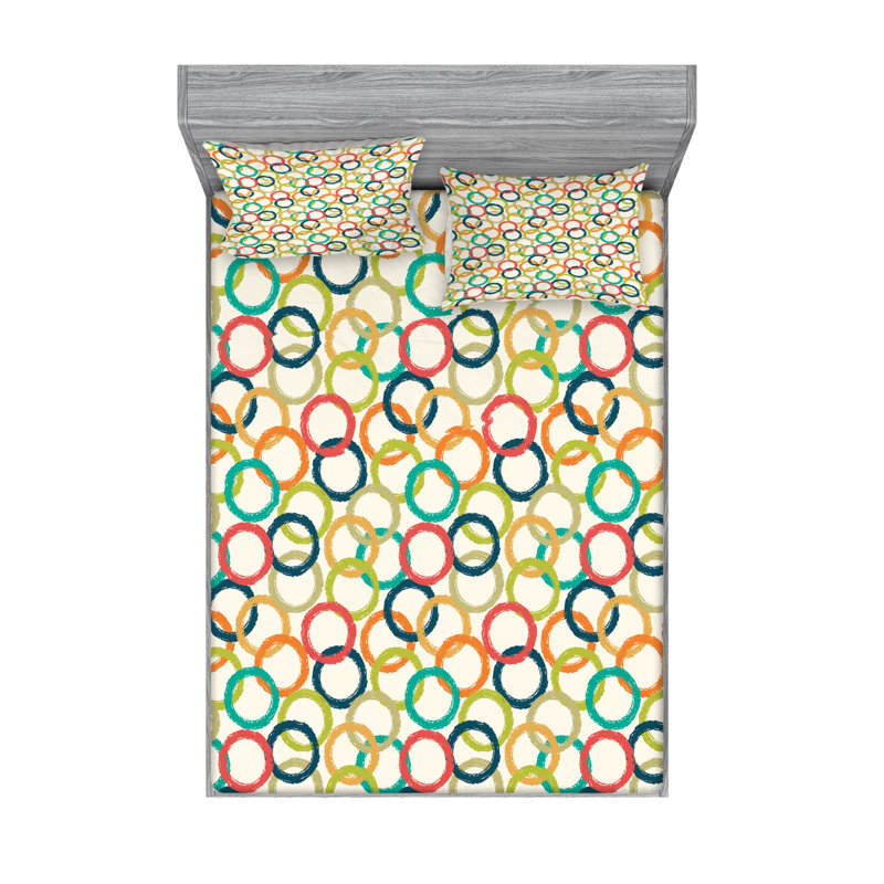 Ensemble de draps Doodle Like Big Hipster, Ensemble de draps pour lit double avec un drap-hou