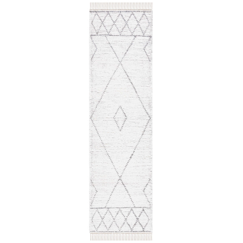 Anahya Hand Woven Cotton Geometric Rug, Runner 2'3" x 8'