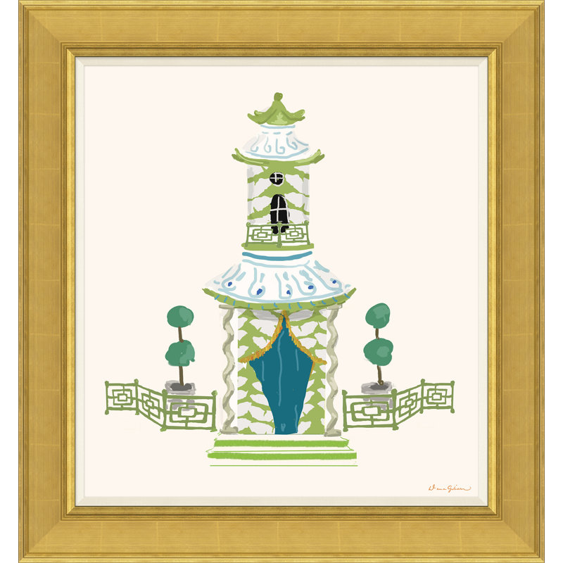 Boxwood Pagoda Print by Dana Gibson
