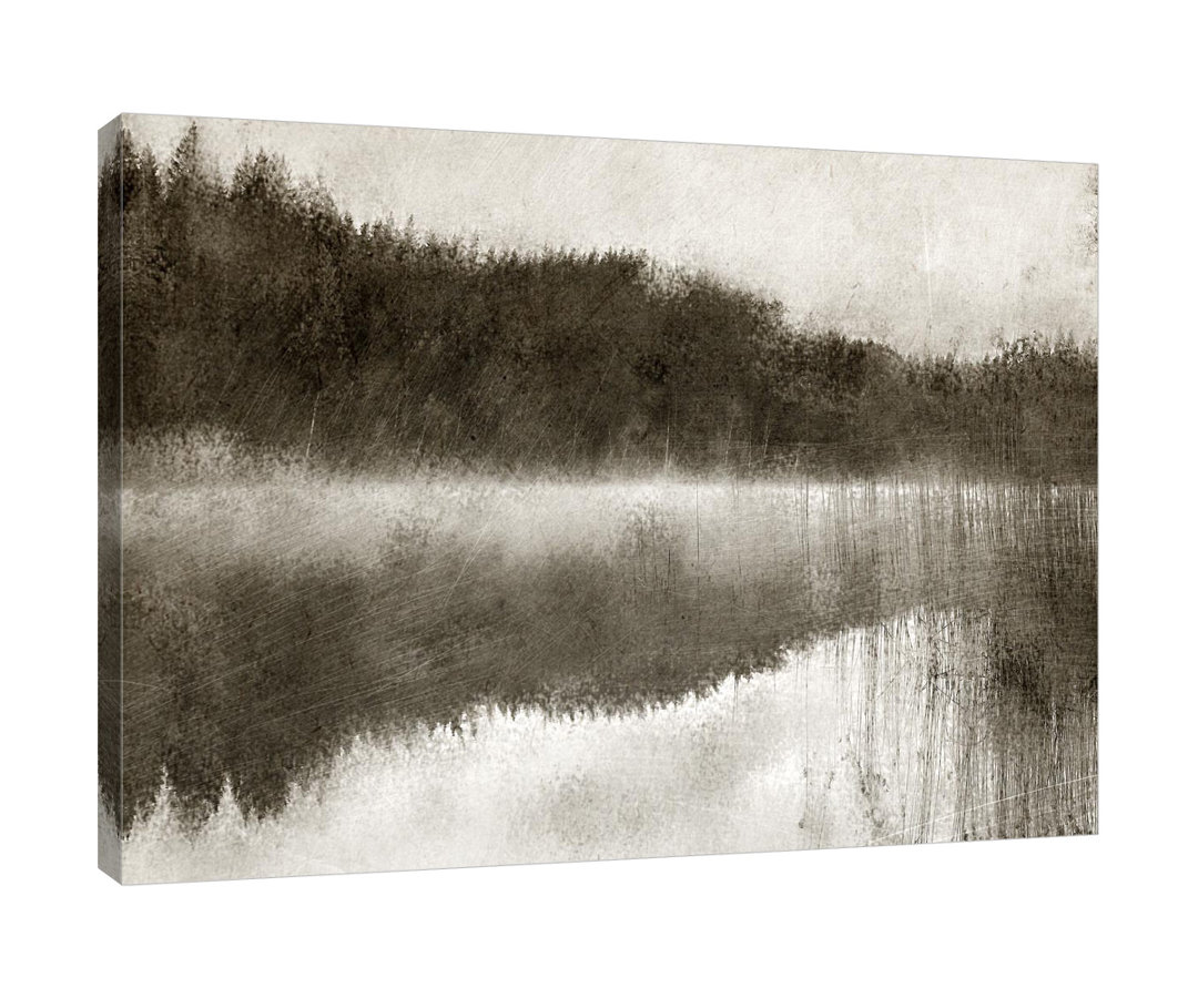 Misty Morning On The Lake by Kimberly Allen - Wrapped Canvas Print