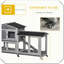 Cage en bois pour petit animal avec roulettes