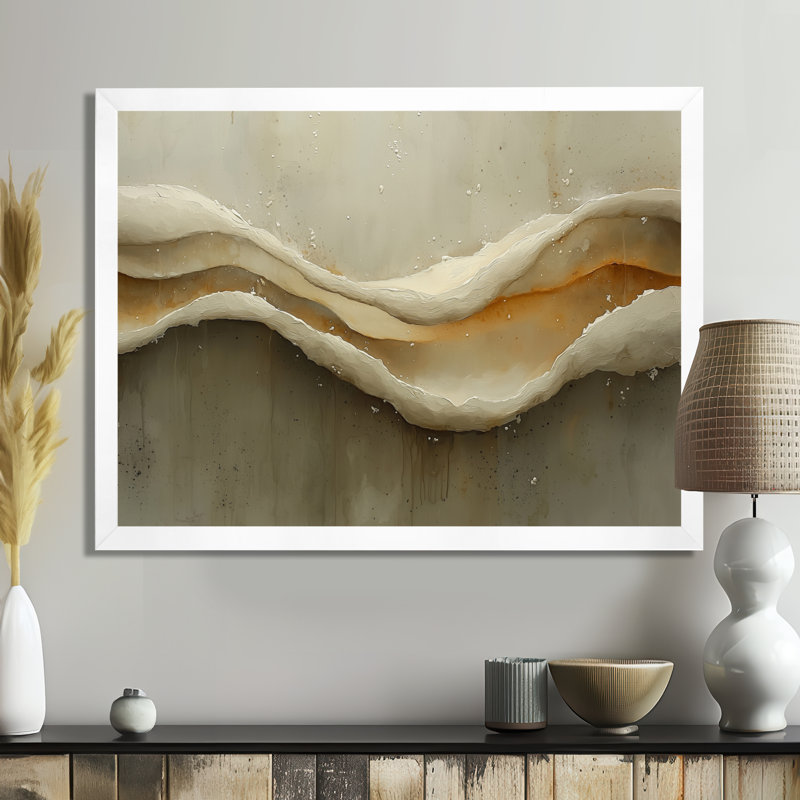 Cheltenham Ephemeral Pathway Drip Peinture III, Reproduction encadrée d'une seule photo, H 30 po x l 40 po, Blanc