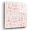  «Kuba Play 2 Blush» par Cheryl Warrick, art mural en verre acrylique, 12 po x 12 po