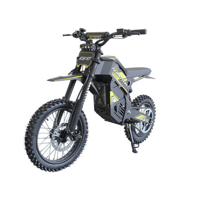 Moto électrique pour adulte, course hors route, moteur puissant de 3600 W, batterie longue durée 60 V 23,4 Ah, capacité de charge maximale: 350 lb, vélo électrique, amortisseurs doubles avant et arrière, double freins à disque hydrauliques Gift Cadeau britannique