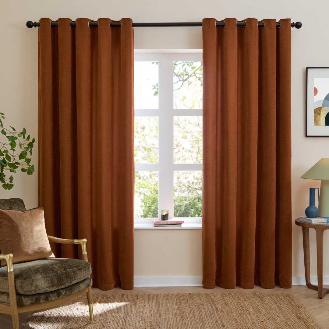 Soft Chenille Blackout Curtain Panel Pair