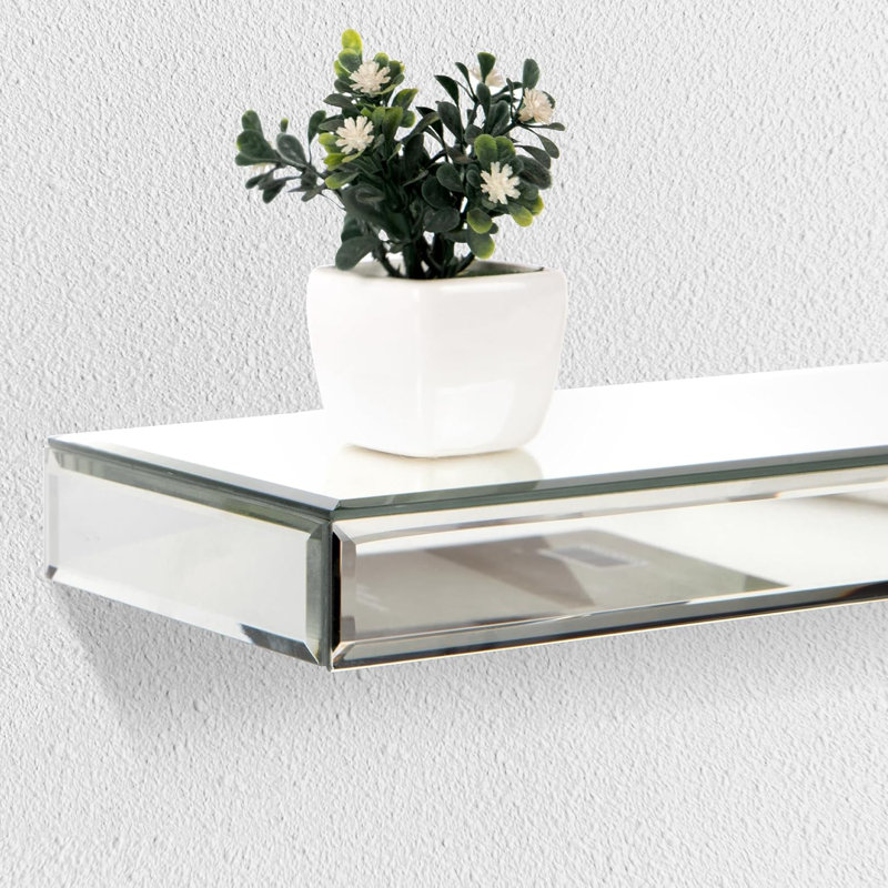 Tablette flottante en verre 3 pièces Ceasia, Argent