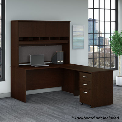 Bureau double caisson en L 60W avec rehausse Series C