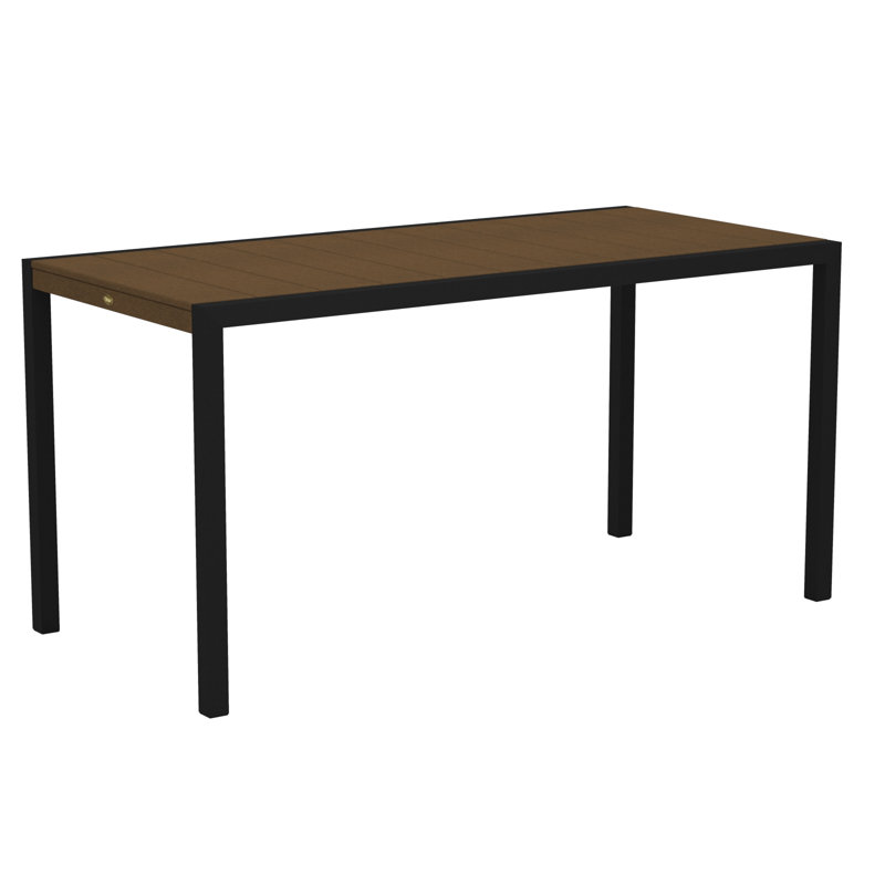 TREX Outdoors Surf City Counter Table, 36" x 73", Textured Black/Tree House