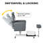 Fauteuil de pédicure ergonomique avec inclinaison, pivotant à 360 °, repose-pieds réglable et spa pour les pieds, comprend un tabouret roulant pour les salons de manucure et les spas de beauté à domicile-331816308