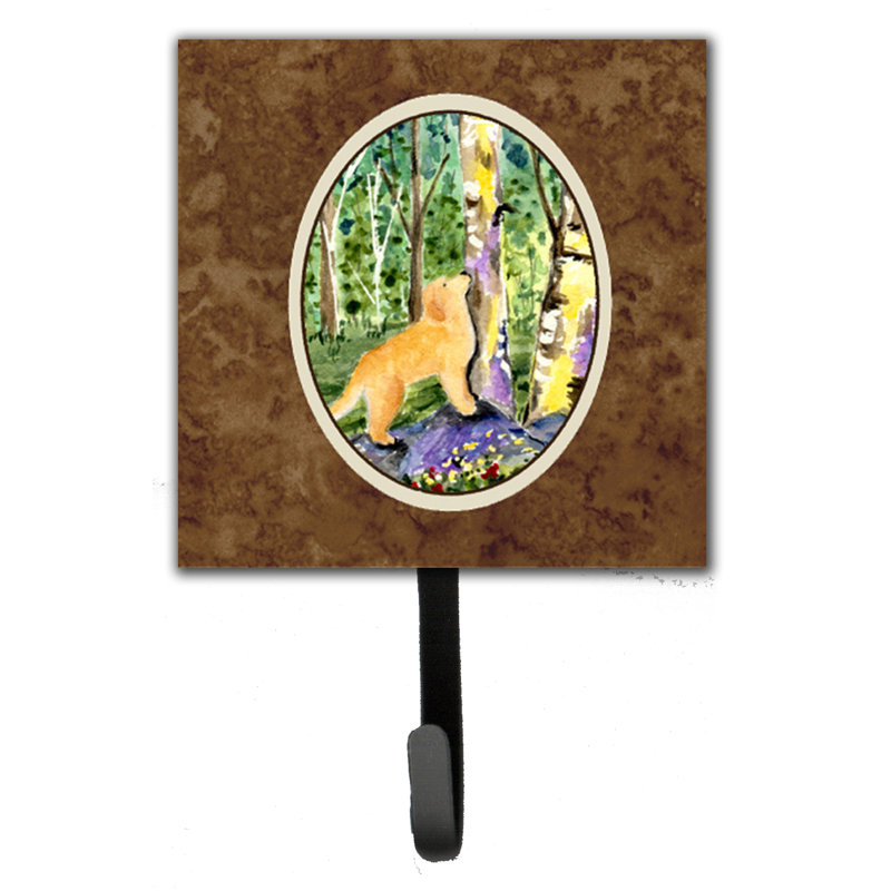 Porte-laisse et crochet mural golden retriever
