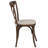 Arquit Series Stackable Wood Cross Back Bistro Dining Chair with Cushion-1004673627