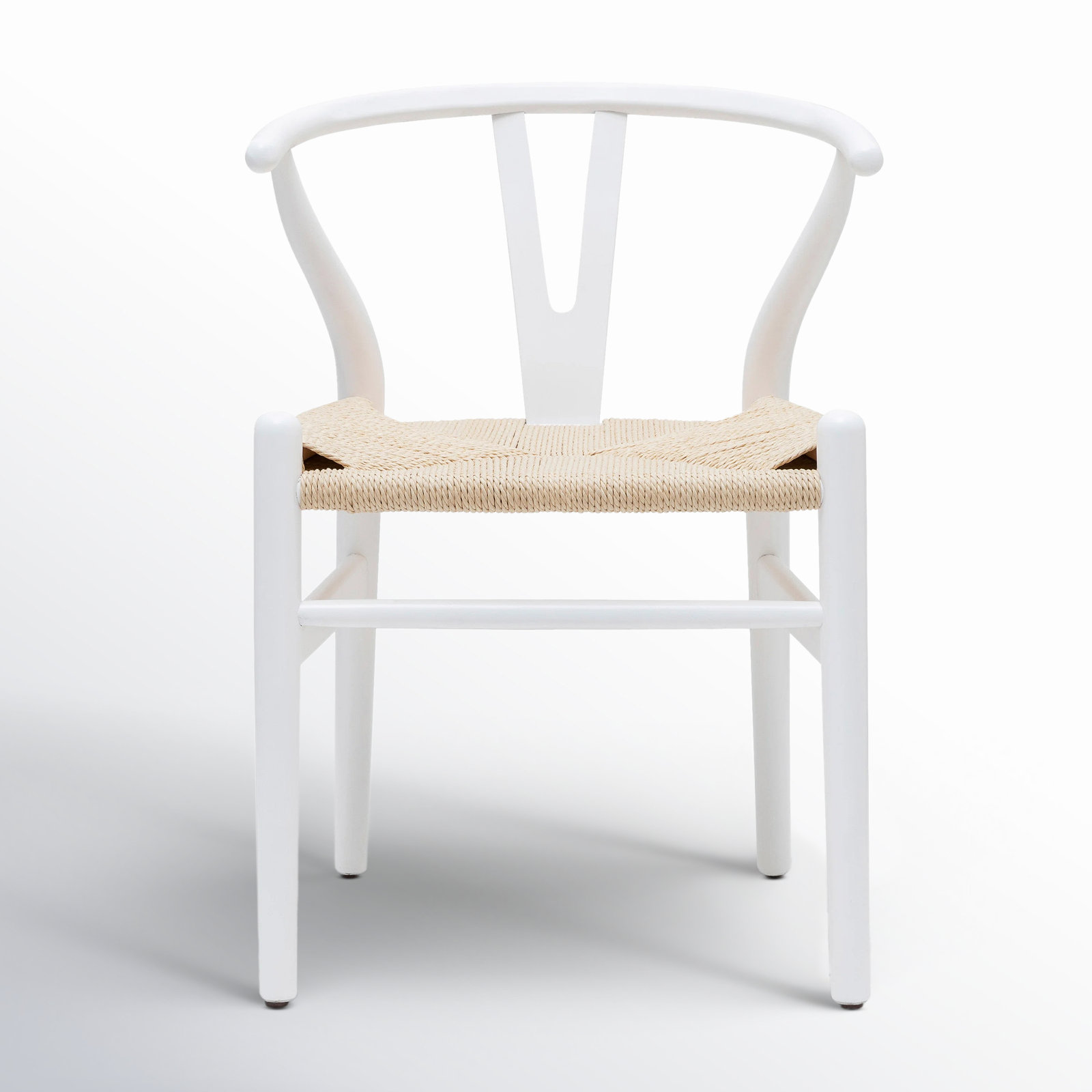 Wyn Dining Armchair, White / Natural, 1