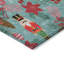 Tapis sarcelle Xhevrie bleu sarcelle lavable à la machine intérieur / extérieur-222033819