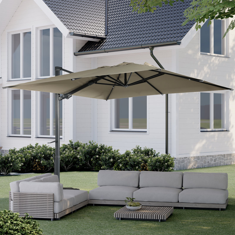 Parasol carré 10 * 10ft, Brun clair