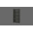 Jessieca Meny 48 Inch Bookcase, 4 Wide Display Shelves, Solid Plinth Base, Black-212866068-212866058