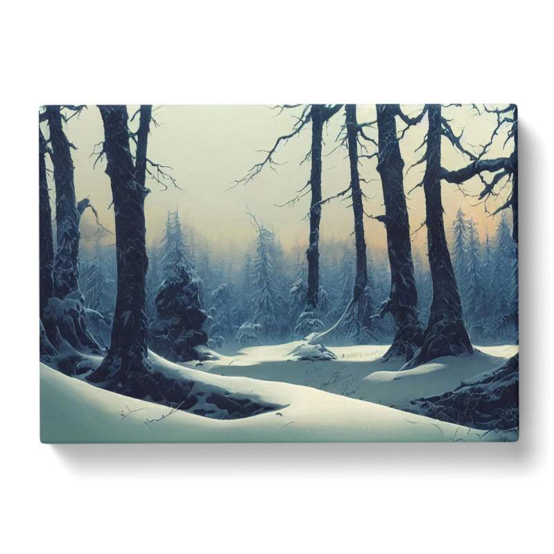 Blissful Winter Forest - Wrapped Canvas, 50cm H x 76cm W x 3cm D