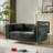LUSPAZ Chesterfield Sofa, Button Tufted With Copper Nailhead Trim, Metal Legs, Modern Design-101184434-109788440