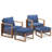 Allcot Outdoor 2-Person Seating Group With Ottomans With Cushions-1274478822-1274478823