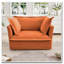 Fauteuil d'appoint en chenille avec 2 coussins décoratifs-1464286127