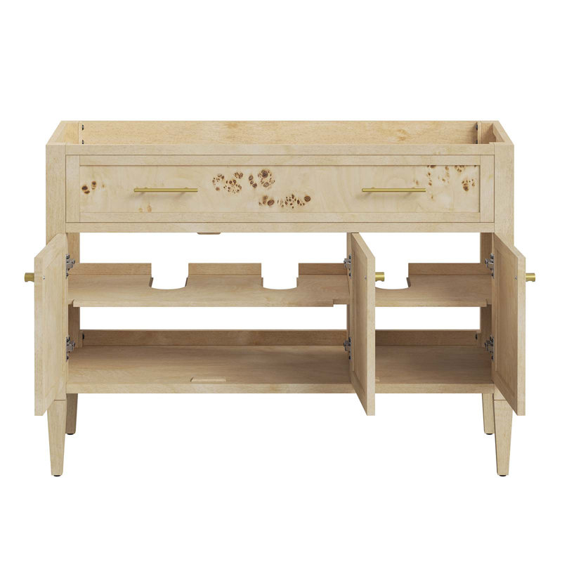 Elysian 48" Light Brown Mango Wood Double Bathroom Vanity