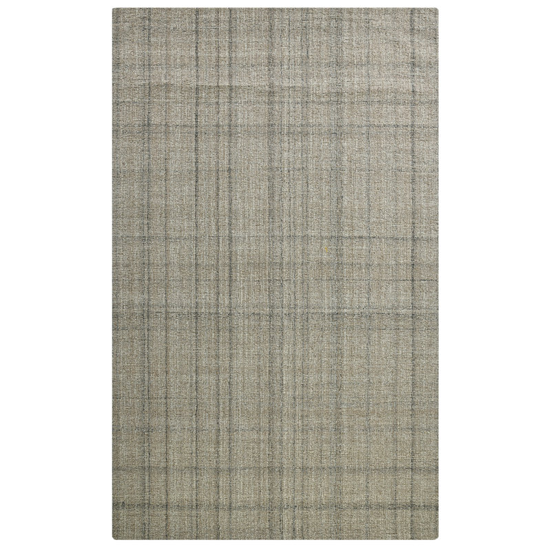 Hand Tufted Wool Plaid Indoor Rug, Rectangle 5' x 7'1"
