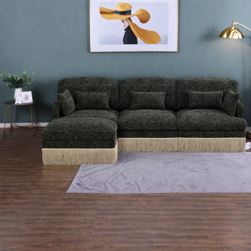 Canapés profonds, canapé léopard moderne en chenille pour salon