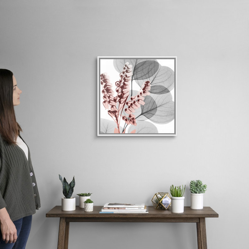 Reproduction d’art sur toile, "blush blush 2" par Albert Koetsier, Toile encadrée flottée blanche