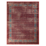 Distressed Homage Hand Knotted Wool Trellis Area Rug