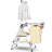 Clothes Drying Rack with High Hanger, Foldable 3-Level Drying Racks with Shoe Rack, Crossbar and Vertical Rod Laundry Stand with Adjustable Wings Silver