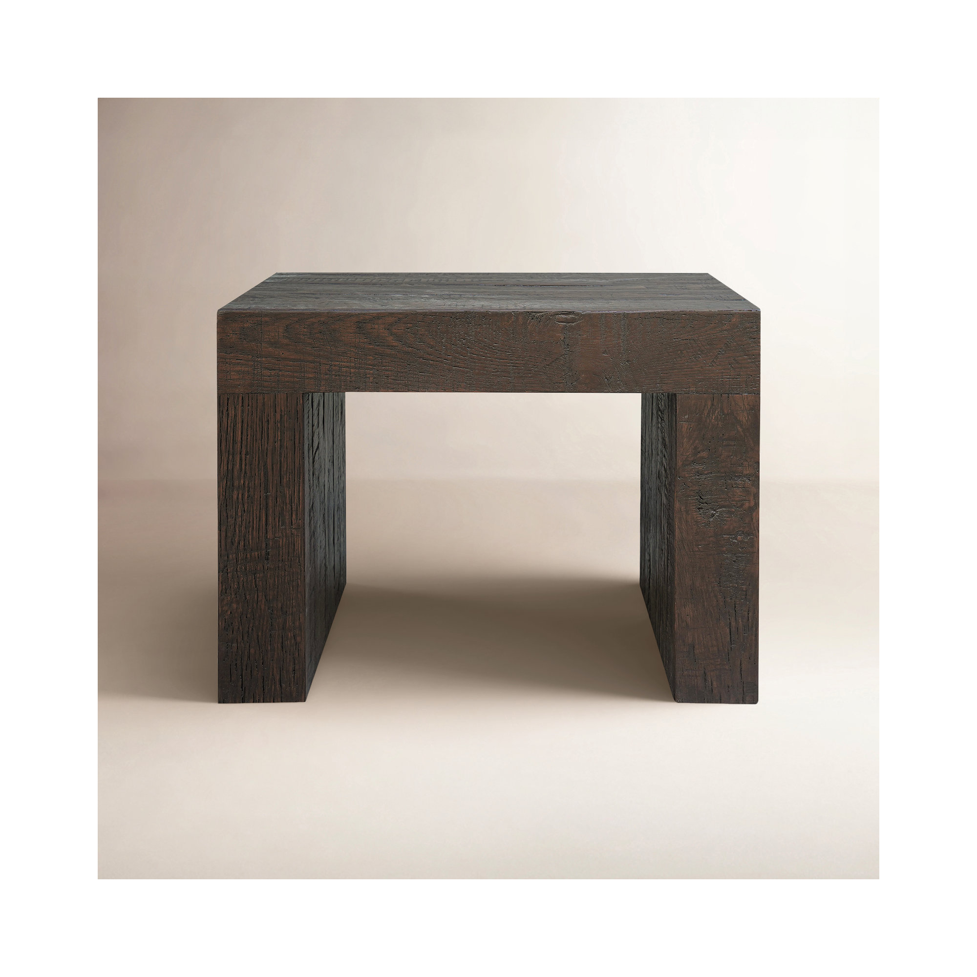 Adams Reclaimed Wood Stool, Brown