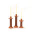 Large Leather Wrapped Candle Holder - terracotta-839344851-839344862