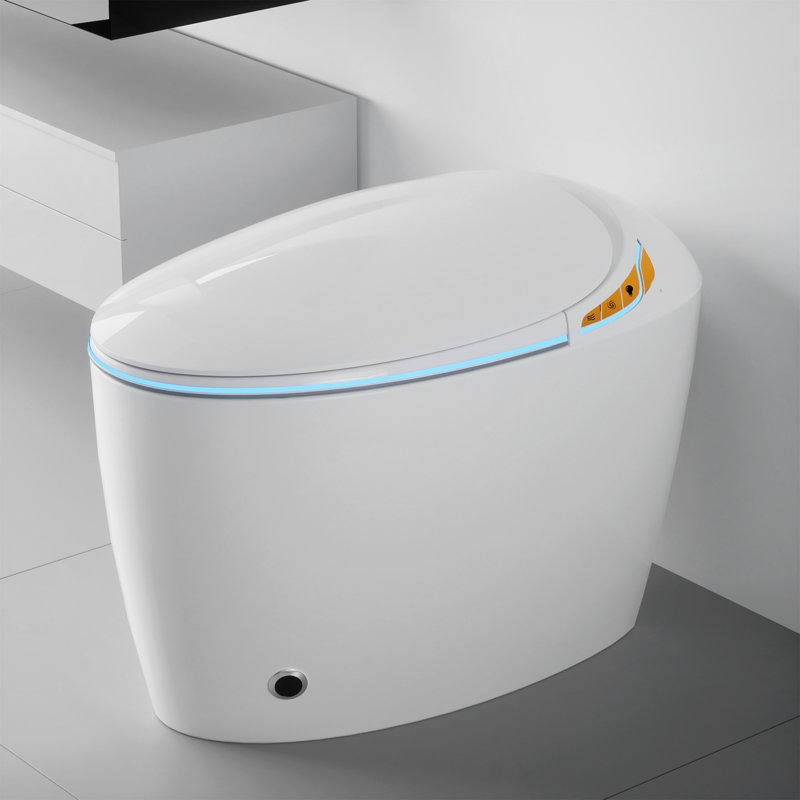 Toilette intelligente avec bidet intégré, Blanc