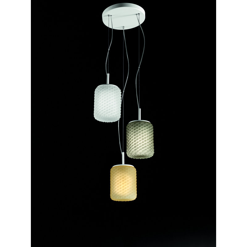 Domino 3 - Light White Cluster Pendant